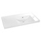 Rectangular Wall Mounted Ceramic Sink With Polished Chrome Towel Bar